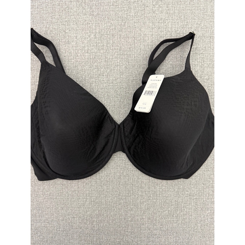 NWT Natori 42G Conform Underwire Full Fit Bra Black Jacquard 731165